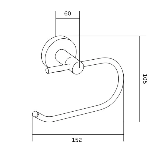 KROM TOALETTRULLHOLDER