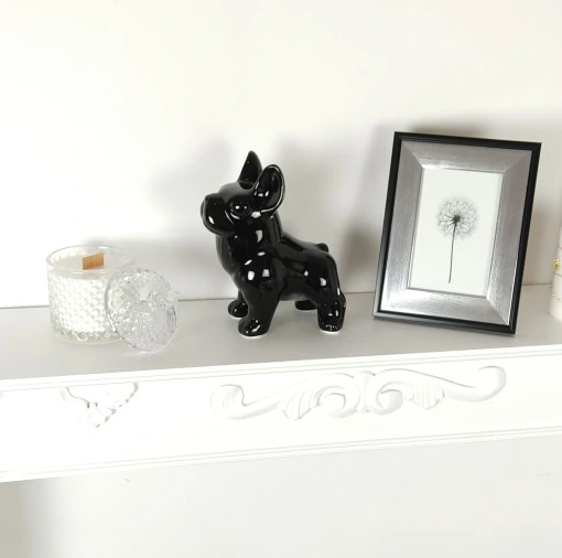 KERAMISK GLAMOUR HUNDEFIGUR