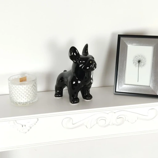 KERAMISK GLAMOUR HUNDEFIGUR