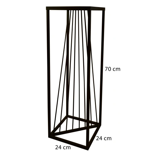 STÅENDE METALL PLANTESTATIV SVART 70cm