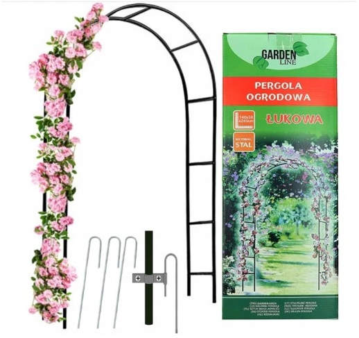 HAGEPERGOLABUE FOR ROSER BLOMSTER 240cm + 4 ANKERFESTE