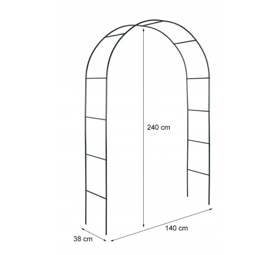 HAGEPERGOLABUE FOR ROSER BLOMSTER 240cm + 4 ANKERFESTE