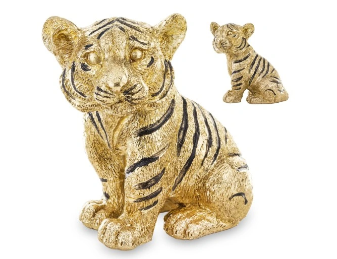 GOLDEN BLACK TIGER - 15CM MAJESTIC FIGURINE - EKSKLUSIV GLAMOUR TIGERFIGUR