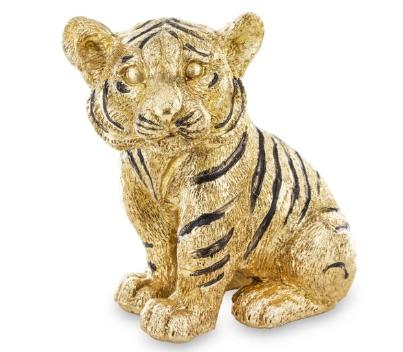 GOLDEN BLACK TIGER - 15CM MAJESTIC FIGURINE - EKSKLUSIV GLAMOUR TIGERFIGUR