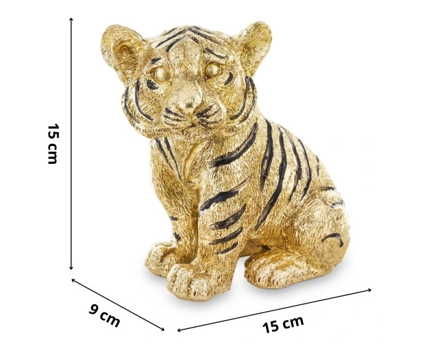 GOLDEN BLACK TIGER - 15CM MAJESTIC FIGURINE - EKSKLUSIV GLAMOUR TIGERFIGUR