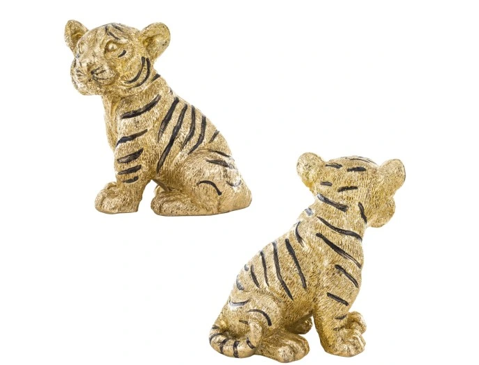 GOLDEN BLACK TIGER - 15CM MAJESTIC FIGURINE - EKSKLUSIV GLAMOUR TIGERFIGUR