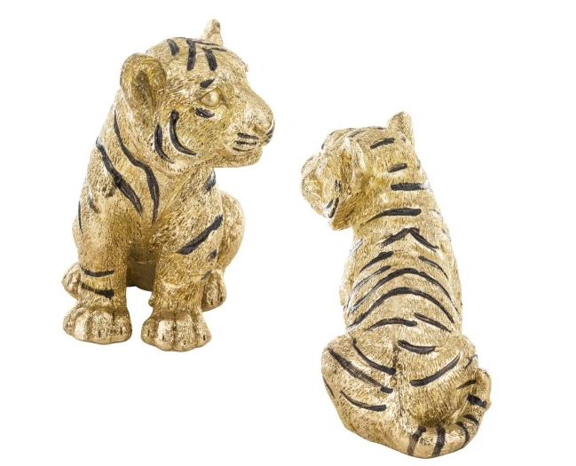 GOLDEN BLACK TIGER - 15CM MAJESTIC FIGURINE - EKSKLUSIV GLAMOUR TIGERFIGUR