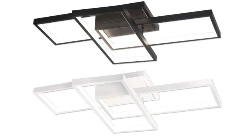 STJERNEGLANS: 72W ORION LED TAKLAMPE - ELEGANTE DIMENSJONER PÅ 56X37X8CM I HVIT ELLER SORT FARGE