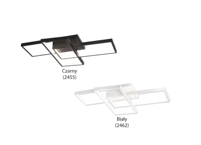 STJERNEGLANS: 72W ORION LED TAKLAMPE - ELEGANTE DIMENSJONER PÅ 56X37X8CM I HVIT ELLER SORT FARGE