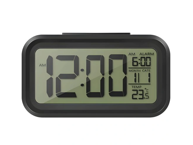 DIGI TIME: MODERNE LED DIGITAL ALARMKLOKKE I SLANKT 13,6X7,7CM DESIGN