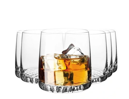 EKSKLUSIVT SETT MED 6 LUKSURIØSE WHISKY GLASS 300ML FRA FJORD KOLLEKSJONEN