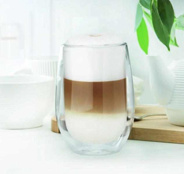 TERMO GLASS DUO: 2-PAKNING MED ISOLERTE KAFFEKOPPER OG TEKRUS - 300ML