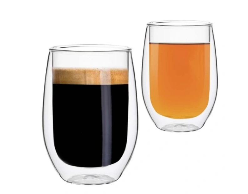 TERMO GLASS DUO: 2-PAKNING MED ISOLERTE KAFFEKOPPER OG TEKRUS - 300ML