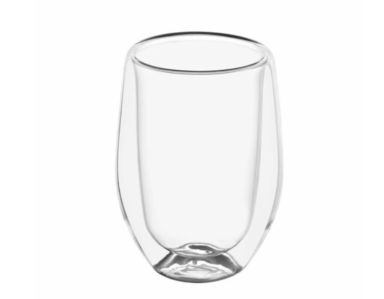 TERMO GLASS DUO: 2-PAKNING MED ISOLERTE KAFFEKOPPER OG TEKRUS - 300ML