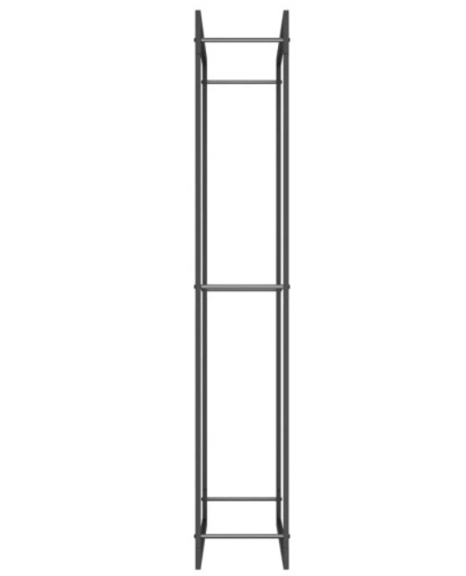 MIDNATTSVART METALL VEDSTATIV - STILFULL OG PRAKTISK OPPBEVARING FOR DIN VED - 154CM HØY