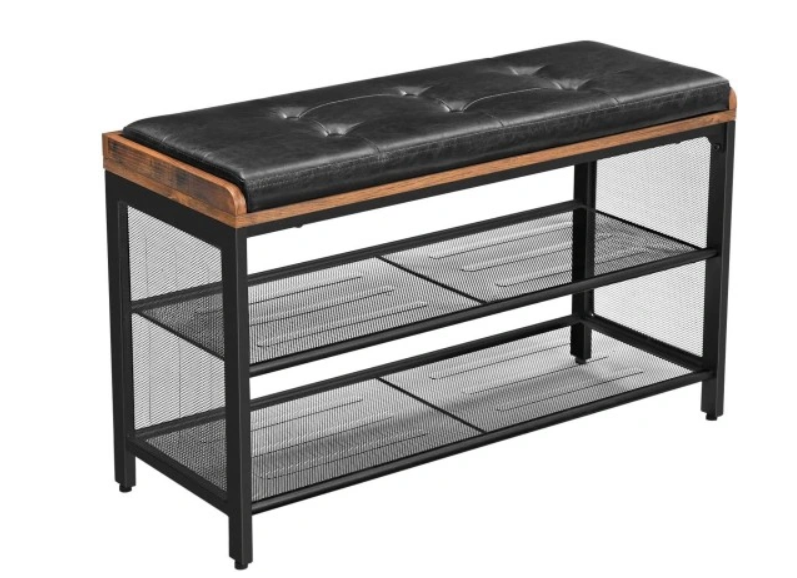 RUSTIKK LOFT SKOHYLLE MED SETE - STILIG OG PRAKTISK 80X30X48CM