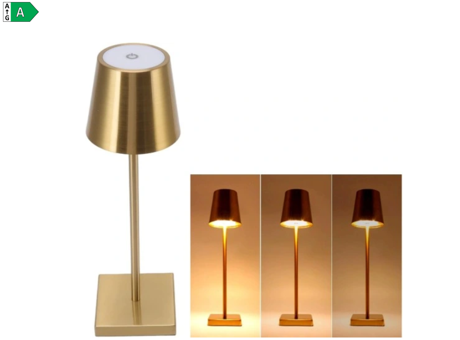 GOLDEN LIGHT 38CM LED BORDLAMPE - TRÅDLØS|MODERNE OG ELEGANT