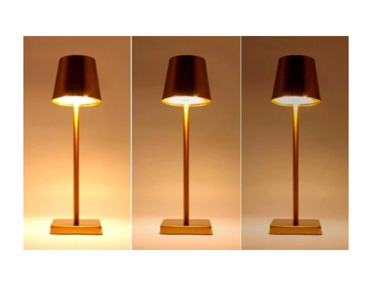 GOLDEN LIGHT 38CM LED BORDLAMPE - TRÅDLØS|MODERNE OG ELEGANT