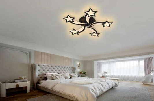 EKSKLUSIV DESIGNER TAKLAMPE "STARS" | STJERNEINSPIRERT TAKLAMPE MED FANTASTISK BELYSNINGSEFFEKT